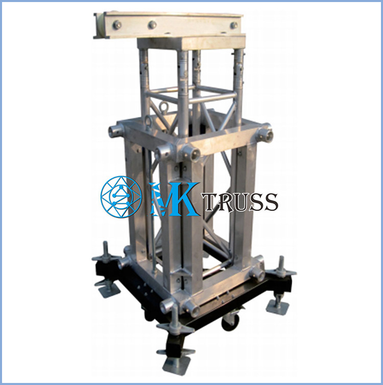 520 Truss Compatible Mobile Tower Staging Show with Aluminum Lift in Silver/Black