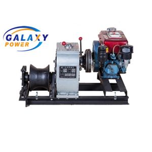 China 3Ton Gasoline Powered  Single Wheel Winch Cable Pulling Equipment on sale