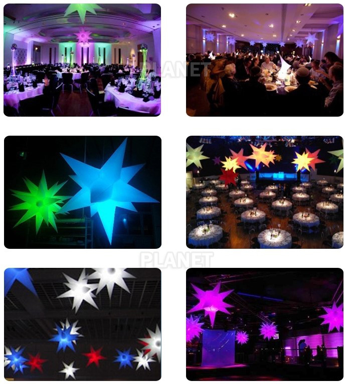 1m 1.5m 2m LED Bright Inflatable Lighting Decoration With 2 Years Warranty