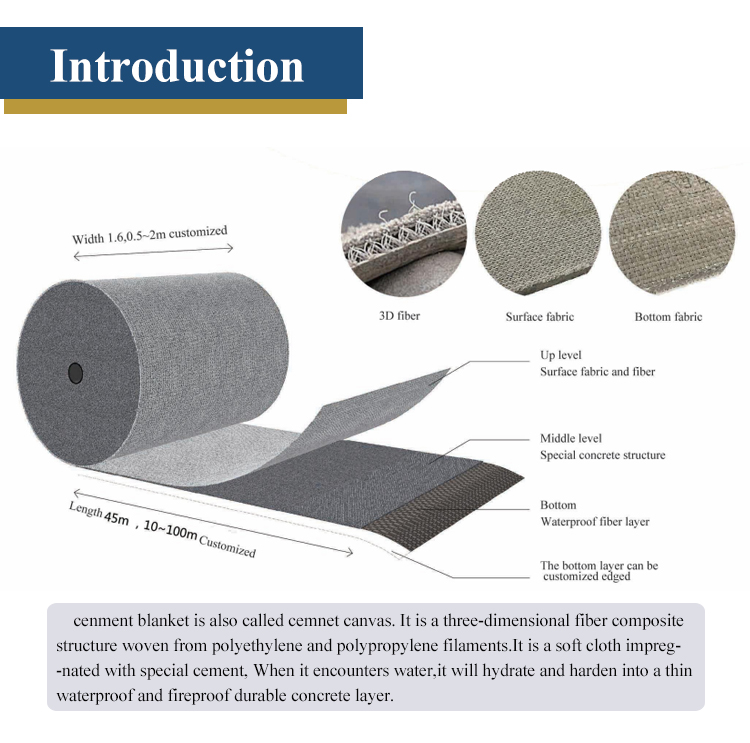 Effective Anti-Scouring Flood Scouring Concrete Blanket for Roof Garden and Road Base