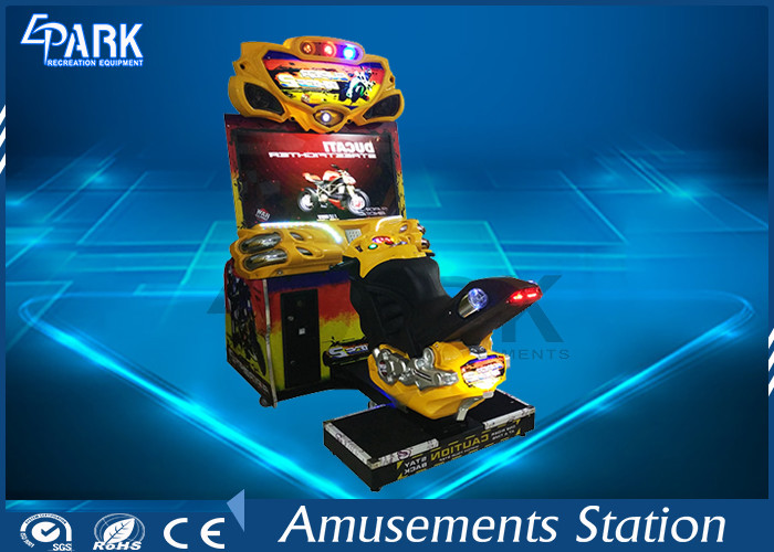 Coin - Operated Arcade Motorbike Racing Game Machine FF Motor Simulator