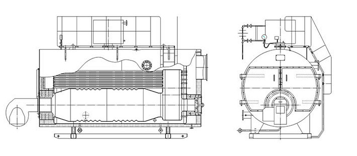 Fully Burning Oil Steam Boiler Adequate Heating Area 3 Pass Safe Reliable