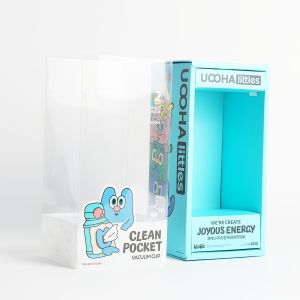 Custom CMYK Print Ivory Board Toys Packing Box with Transparent Lid