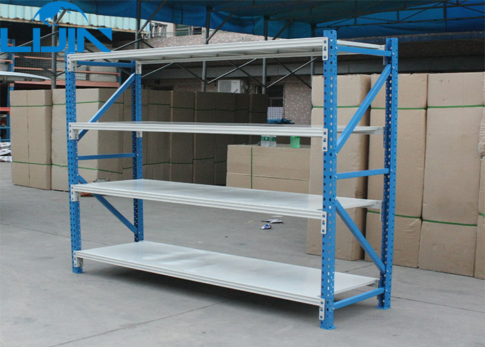 Industrial Warehouse Storage Racks Four Level 110LBS / 500kg Per Shelf