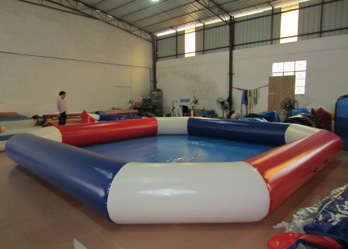 Adult Outdoor Inflatable Family Pool , Durable Funny / Cool Pool Inflatables 10 X 10m