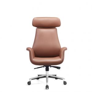 China ODM Leather Executive Desk Chair Centre Tilt Mechanism on sale