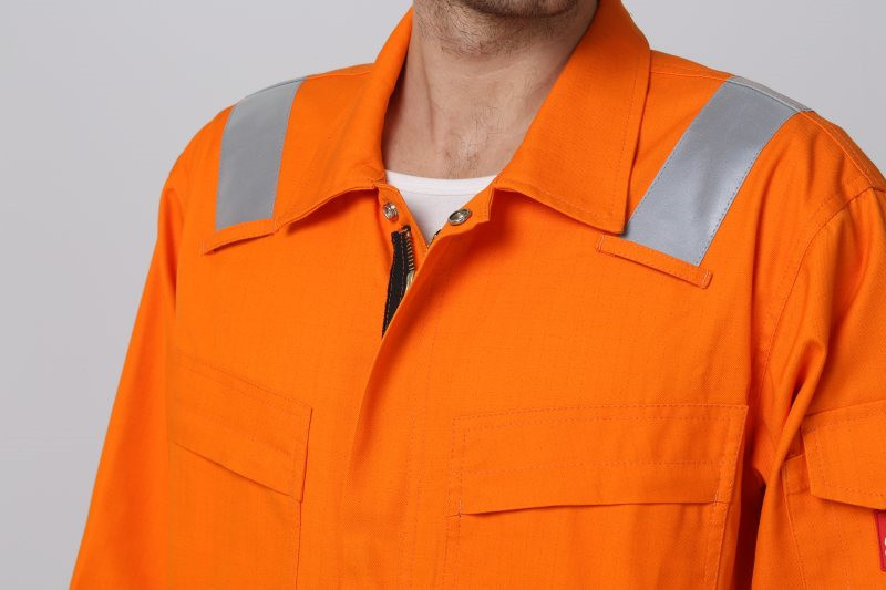 99% Cotton Arc Flash Clothing , IEC61482 Arc Proof Overalls