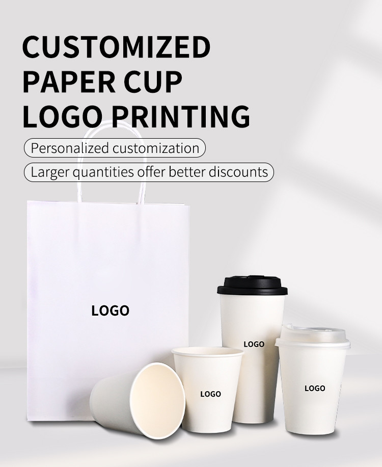 90mm 80mm Diameter Single Wall Paper Cups With Carton Package