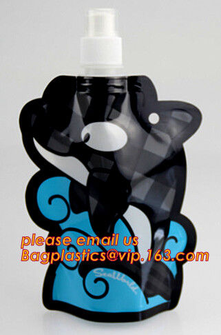 Customized Climbing Printed BPA Free Foldable T-shirt Shaped Bottle Collapsible Water Bottle Bag,250ml-600ml Foldable Co