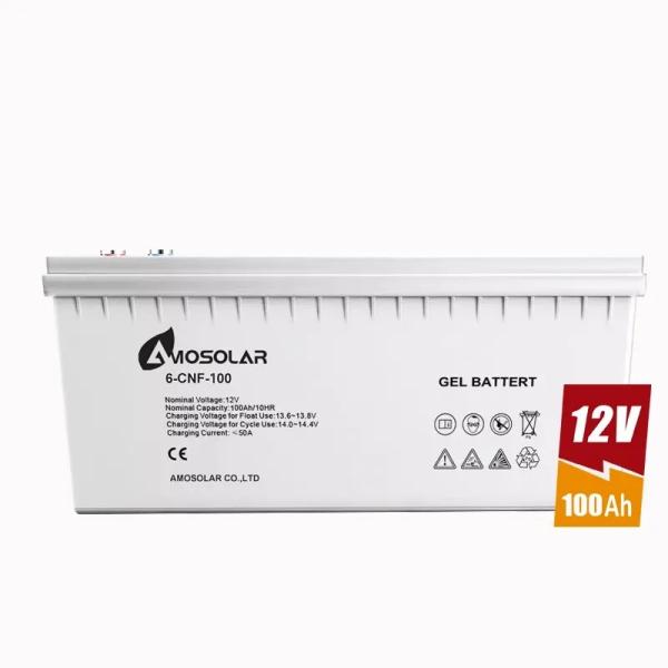 Amosolar 100Ah 200Ah 250Ah 300Ah Deep Cycle Solar Battery GEL 12V 24v 100Ah