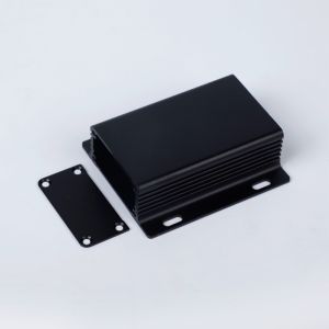 Durable Custom Enclosure With Mounting Brackets In Anodized Silver and Black 49