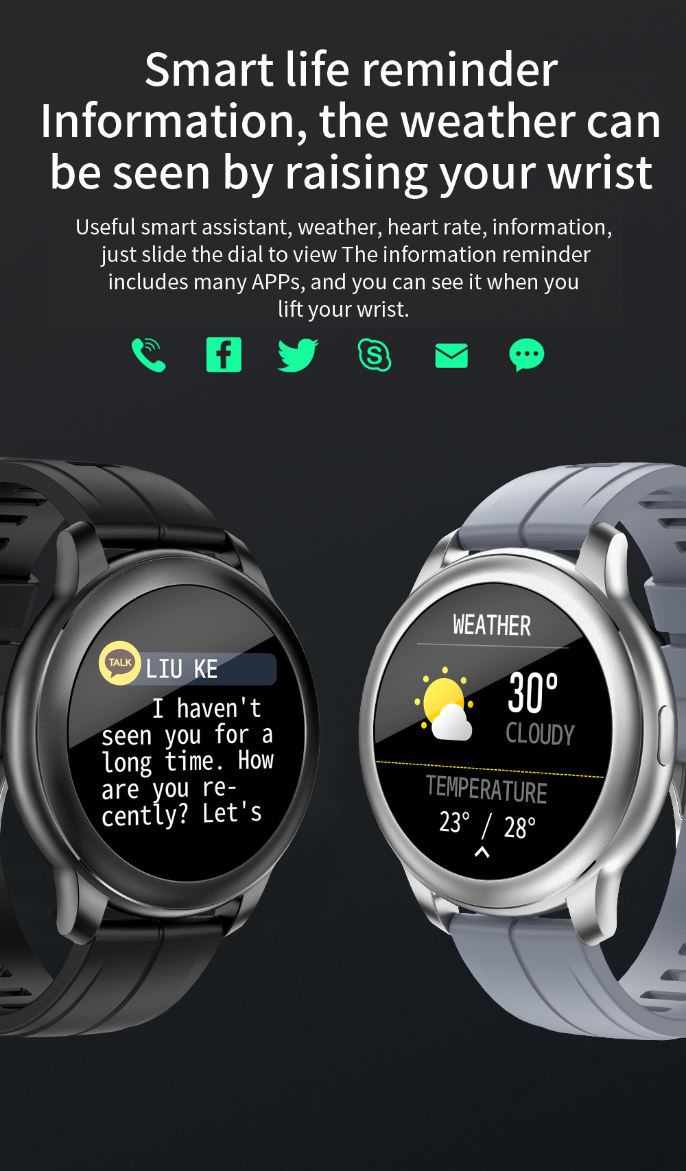 IP67 BLE Health Monitoring Smartwatch sleep tracker smart watch Android IOS CF22 240X240