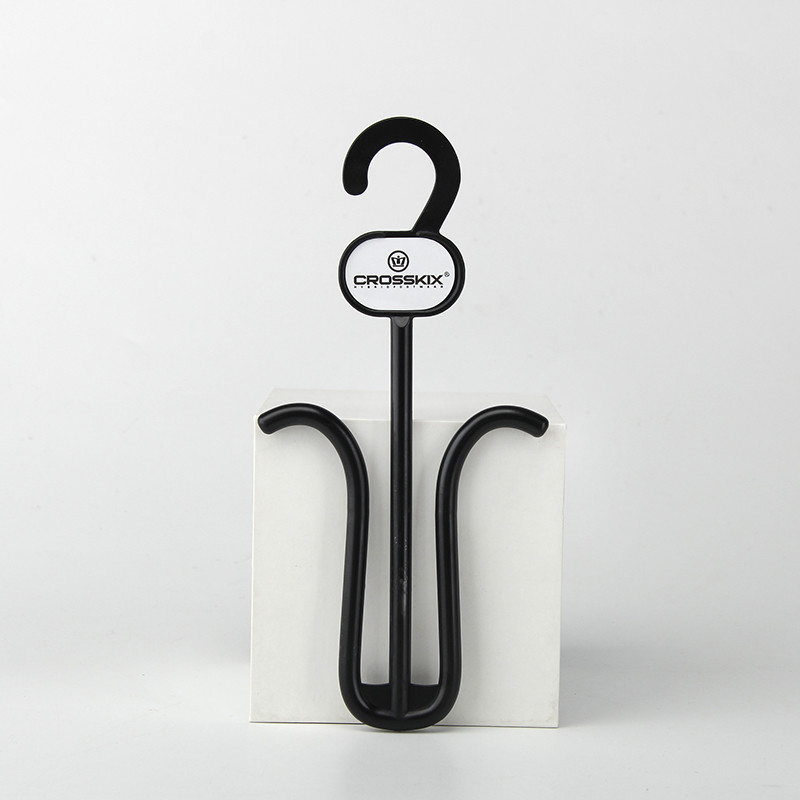 Living Room 90mmx195mm Black Plastic Shoes Hanger For Slippers