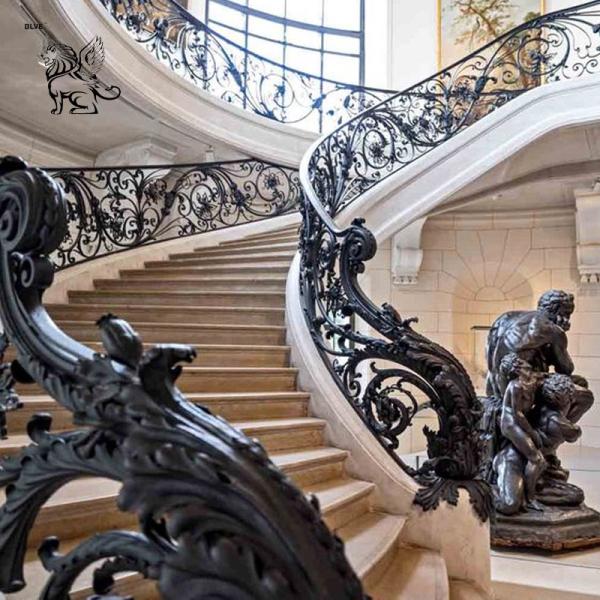 Iron Stair Handrail Baluster Metal Outdoor Balcony Railing Designs Luxury Home