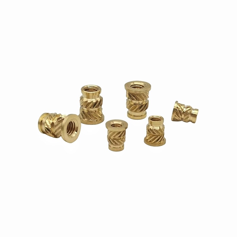 Factory Wholesale Custom Brass Knurled Nut Through-Hole Knurled Nut Copper Insert Copper Flower Mother