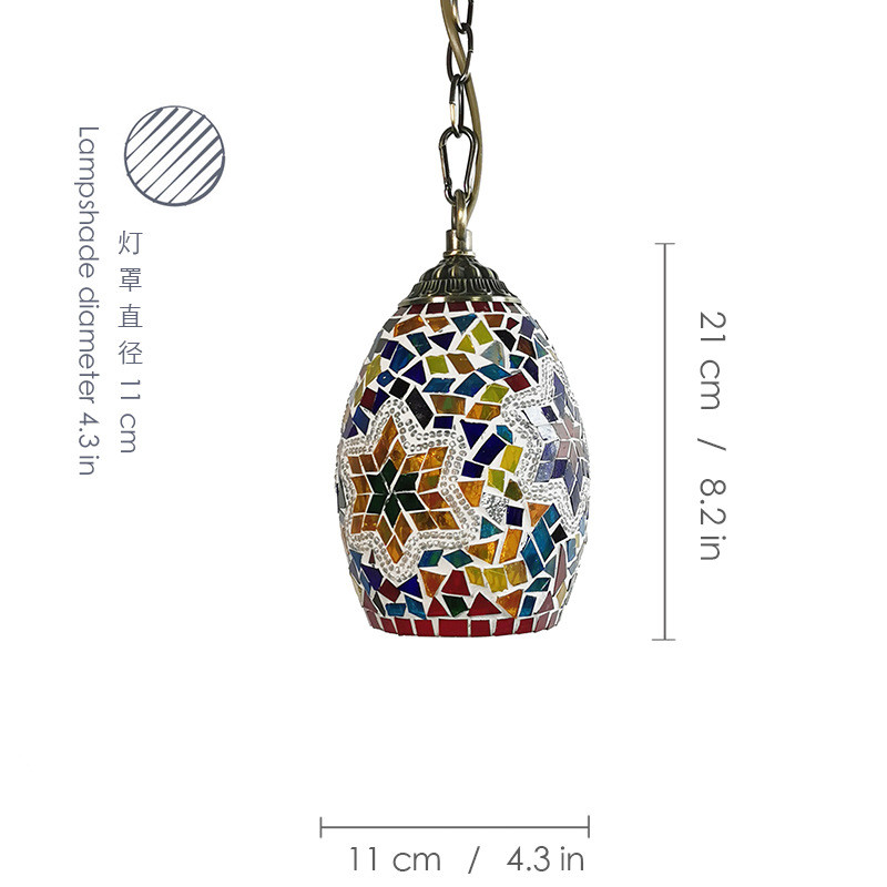 Original Turkish Complex Manual Craft Masac Glass Pendant Lamp(WH-DC-49)