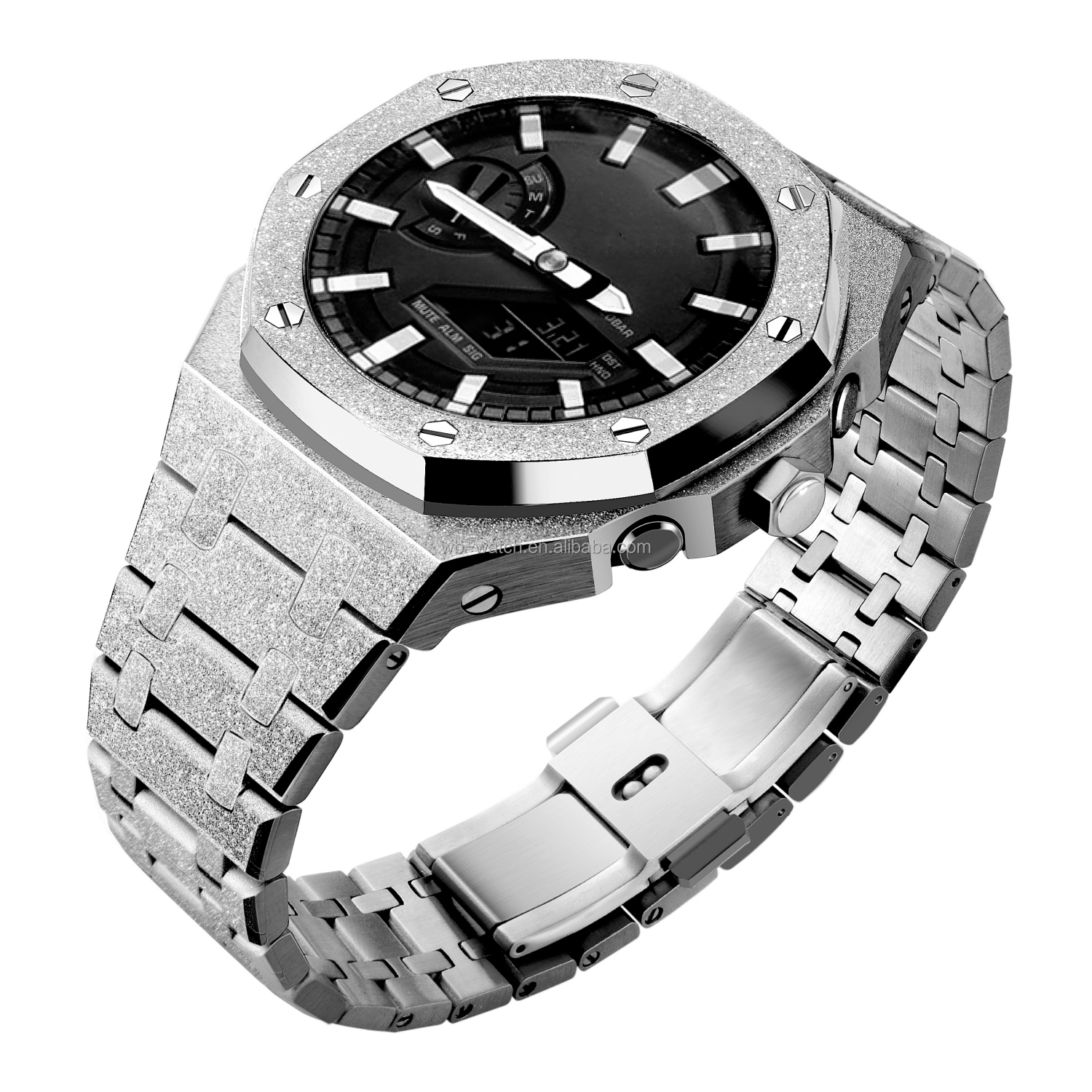 5th Generation Frosted Stainless Steel Case For Casio G Shock GA2100 Elevate Look