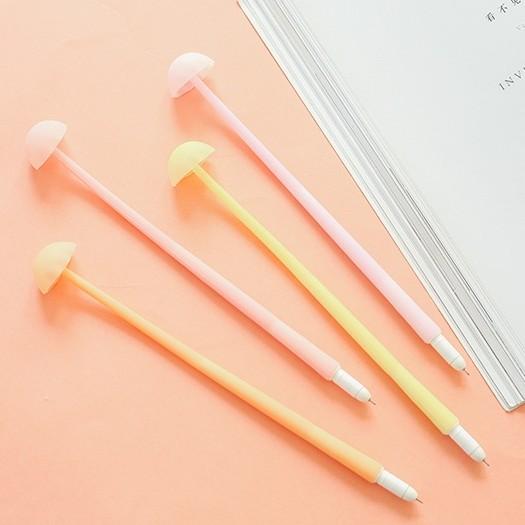 Creative Mushroom Style Silicone Gel Pen 0.5mm Cute Luminous Neutral Pen