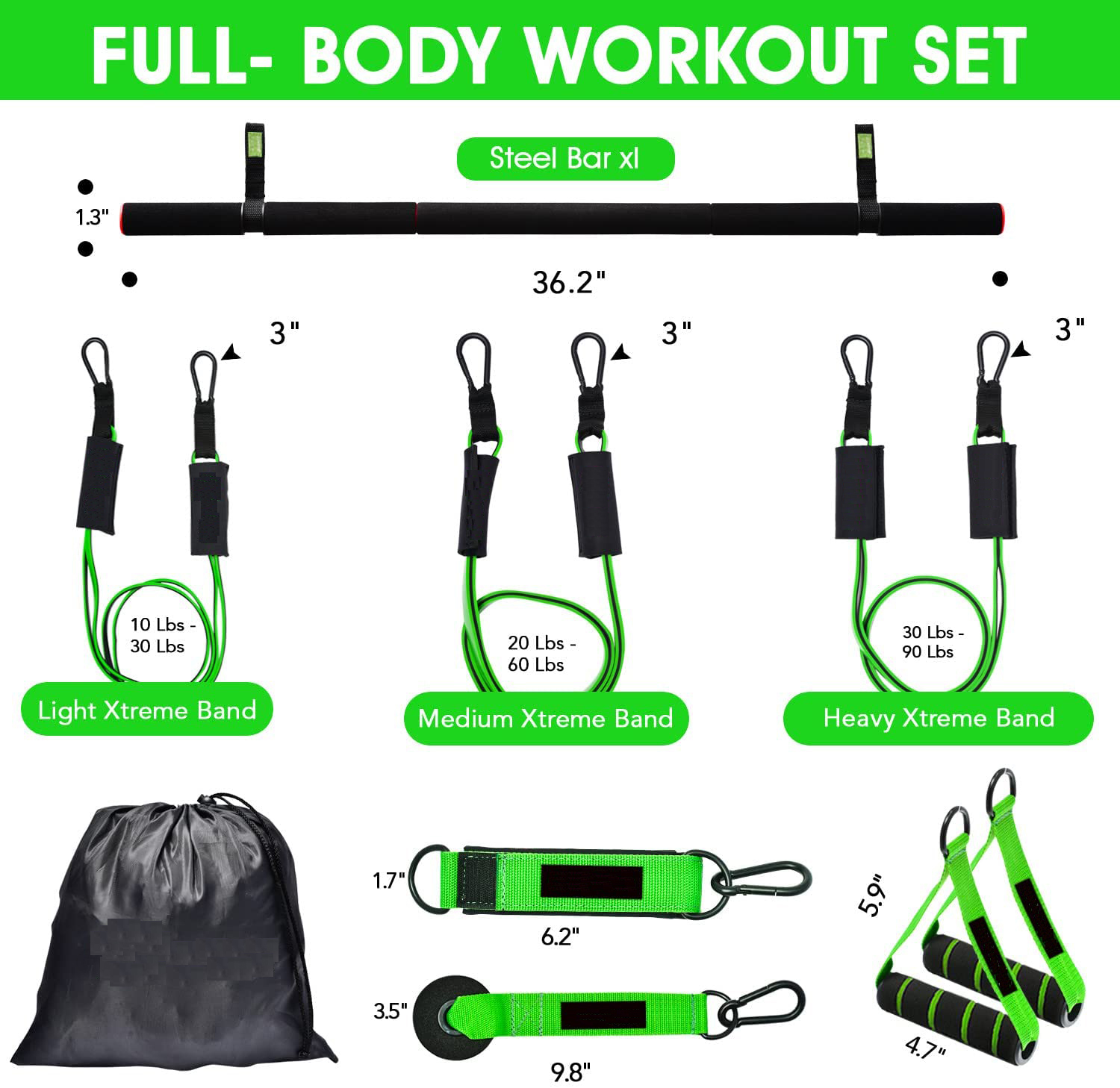 Custom 100cm Pilates Bar Kit With Resistance Bands Gym Yoga Exercise