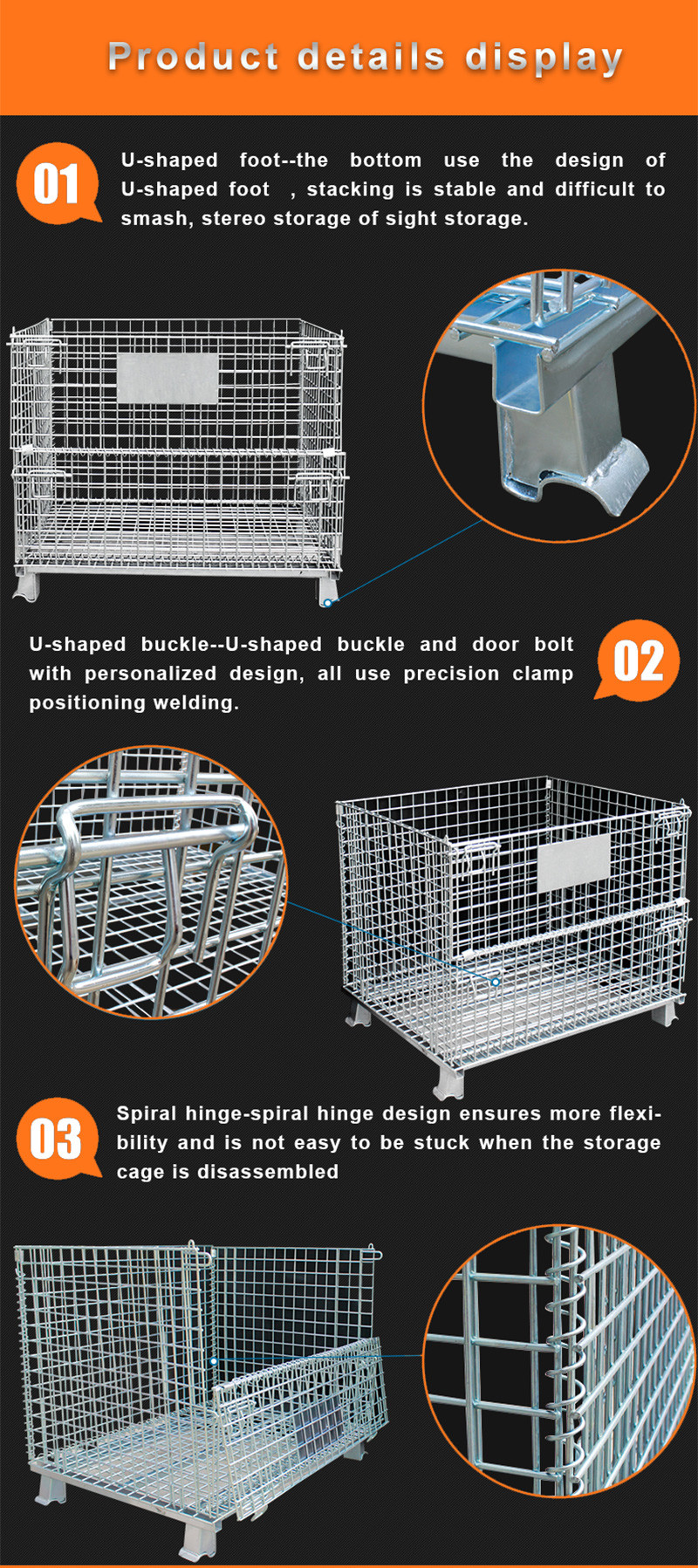 0.6T Pallet Storage Cages Odm Metal Roll Cage With Wheels For Logistics