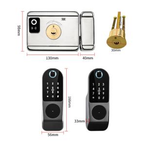 Tuya App Control Remote Deadbolt Lock Wifi Double Sided Fingerprint
