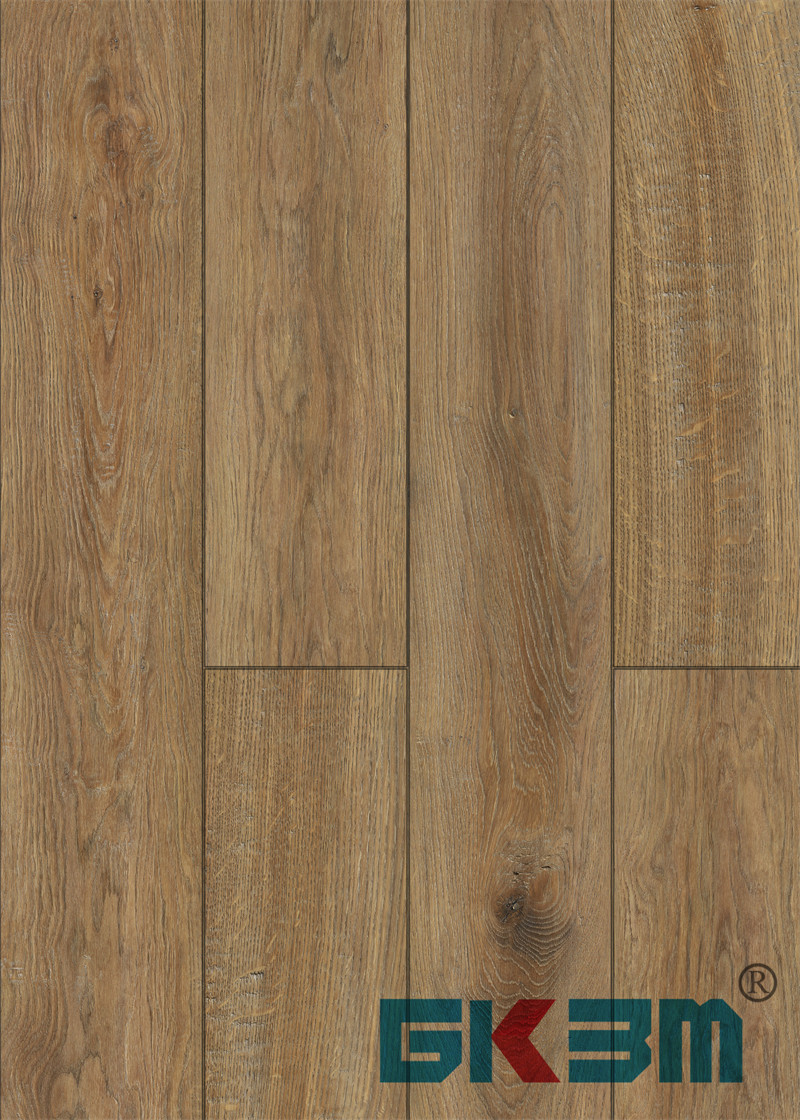 DP-W82144-1 Castle Oak Spliced Rigid Luxury SPC Flooring Warm Brown Fireproof Anti Srach