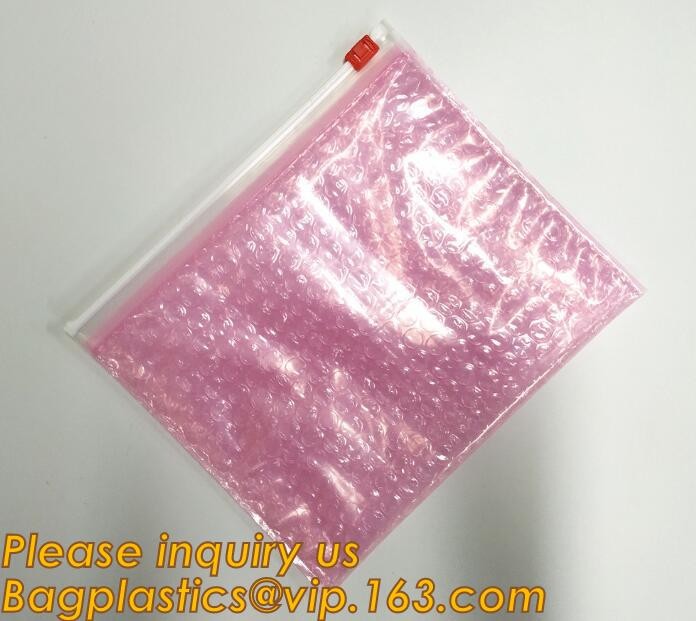 air mail metallic holographi rose gold bubble padded mailer / Zip lockkk bubble bag/ slider bubble bag,Holographic Factory