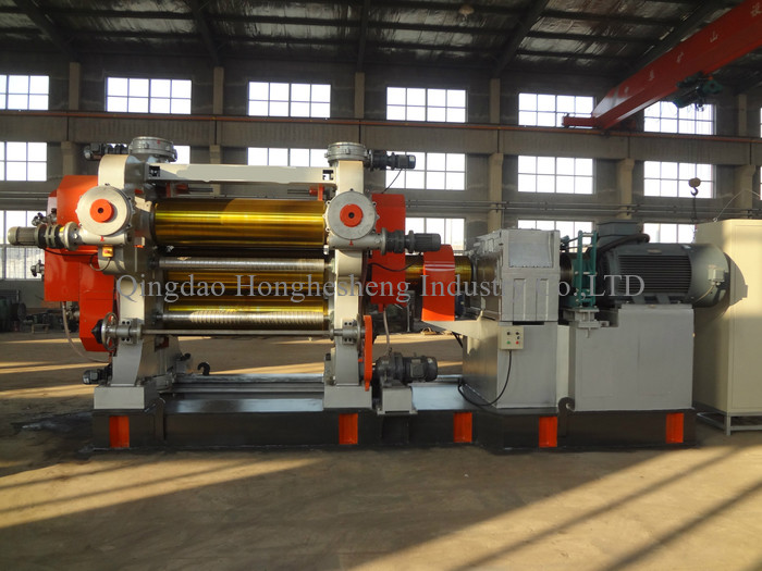 CE ISO 450x1500mm Rubber Calender Machine 3 Roll Calender Machine