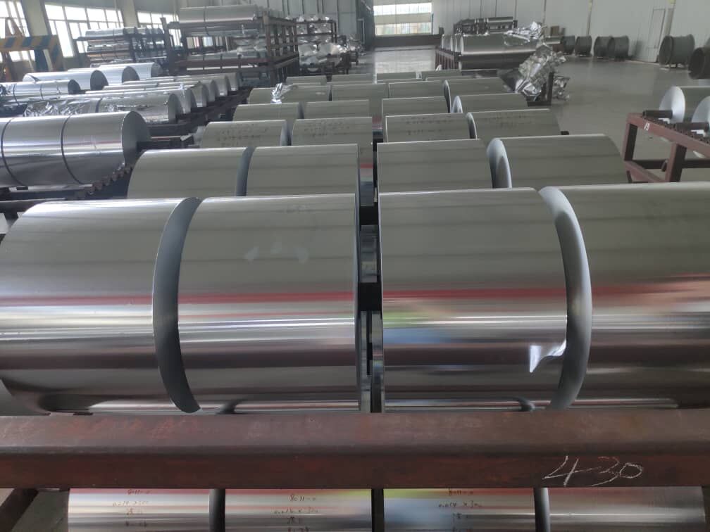 0.08mm Thickness 45mm Width Prepainted Aluminum Foil Coil For Rollable Ridge Ventilation Tape Making