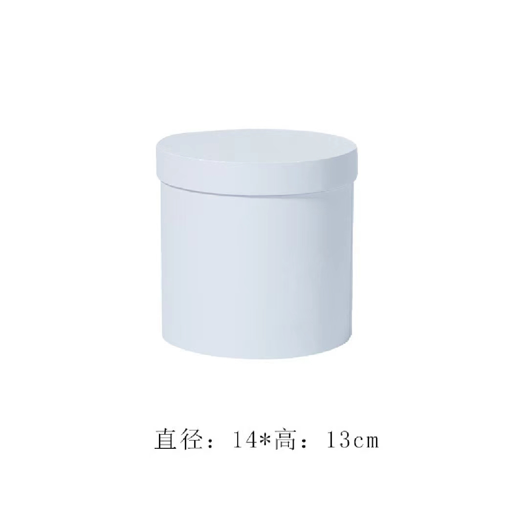 Customized Cardboard Flower Cylinder Box With Gold Hot Stamp
