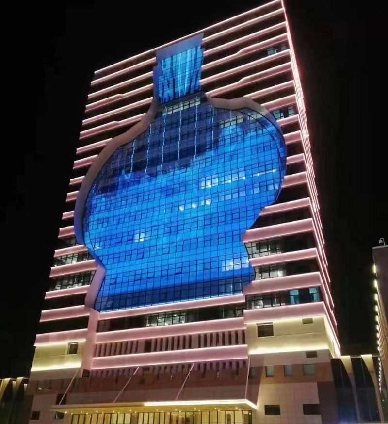 Full color indoor outdoor flexible video advertising super thin smart film glass adhesive led transparent film screen display
