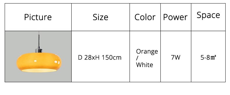 Bauhaus Pendant Light Retro Dining Room Hanging Light Cream Custard Tart Light(WH-AP-556)