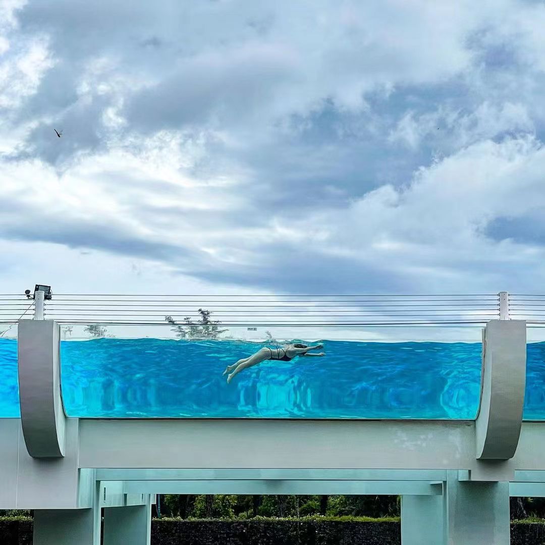 Diaphaneity High Light Transmission 93% Acrylic Aboveground 8m Swim Spa Swimming Pool