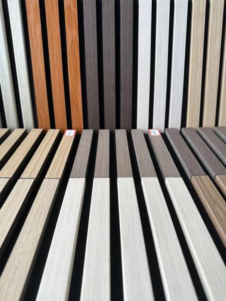 Wooden Grille Akupanel Authentic Wood Veneer Finishes Interior Decoration Wall