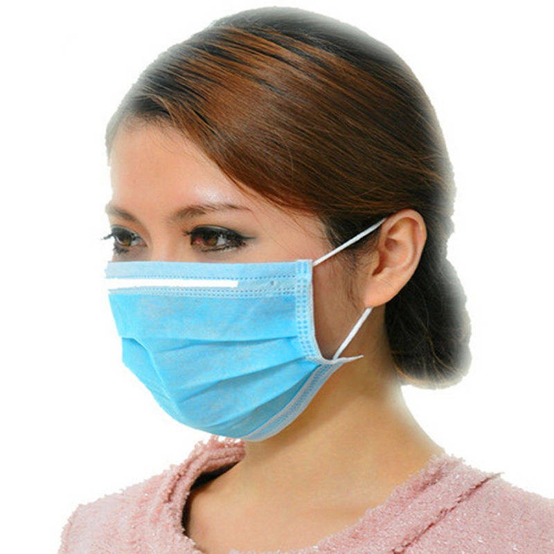 Blue Black White Pink Adults Non Woven Face Mask 3 Layer Medical