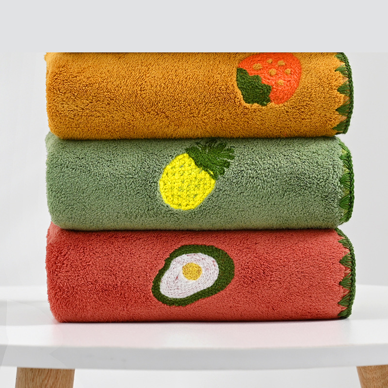 Upgrade Your Towel Collection with this Full Screen Embroidered Coral Velvet Towel