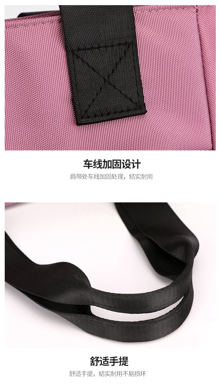 Custom Waterproof Women Hand Bags Nylon Tote Bag With Pocket And Zipper