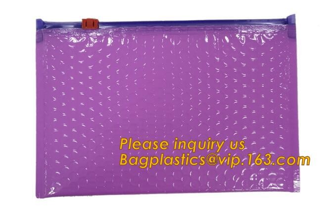air mail metallic holographi rose gold bubble padded mailer / Zip lockkk bubble bag/ slider bubble bag,Holographic Factory