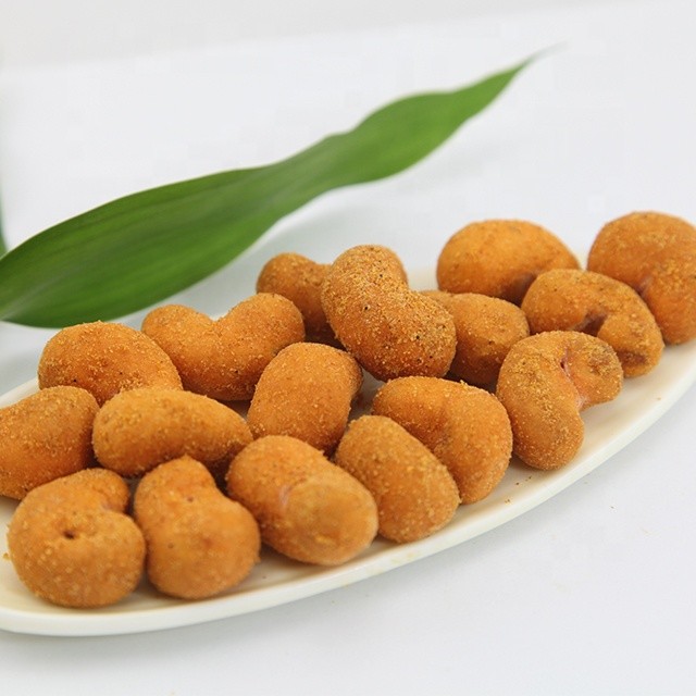 Healthy Toasted BBQ Flavor Coated Roasted Cashew Nuts Snack Foods with Kosher/Halal/BRC Certification
