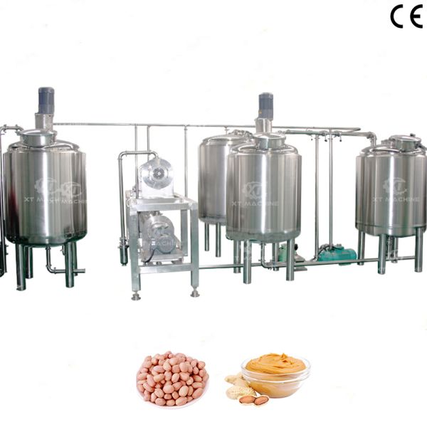 Quality Mixing Function Sauce Peanut Butter Tahini Blending Tank Heating and Insulation Mixing Tank Degassing Tank for sale