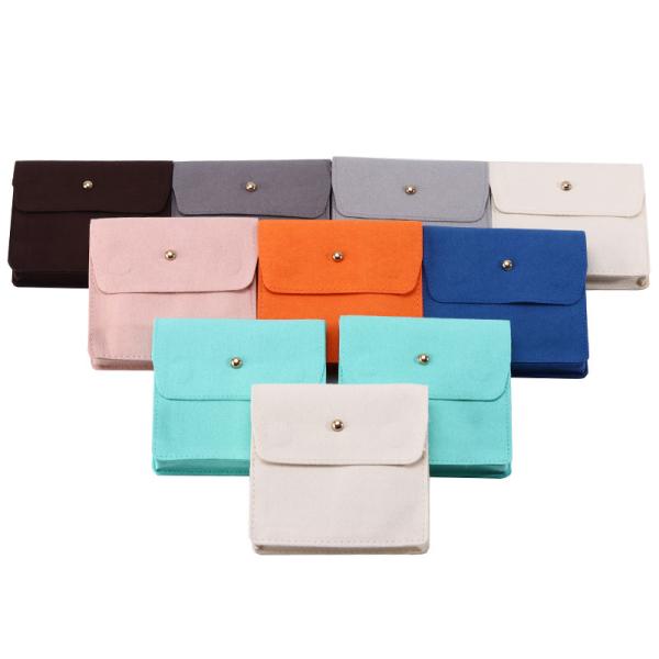 Upscale Anti Scratch Mini Velvet Jewelry Pouches Flip Open Luxury Small Velvet