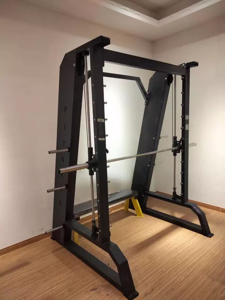 Multi-Functional Power Rack Gym Equipment Home Smith Machine for Squat Shoulder Chest Leg Press Back Arm Exercise Power Bench
