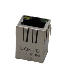 Customized Shielded 10/100base Single Port RJ45 Jack With Lan Transformer