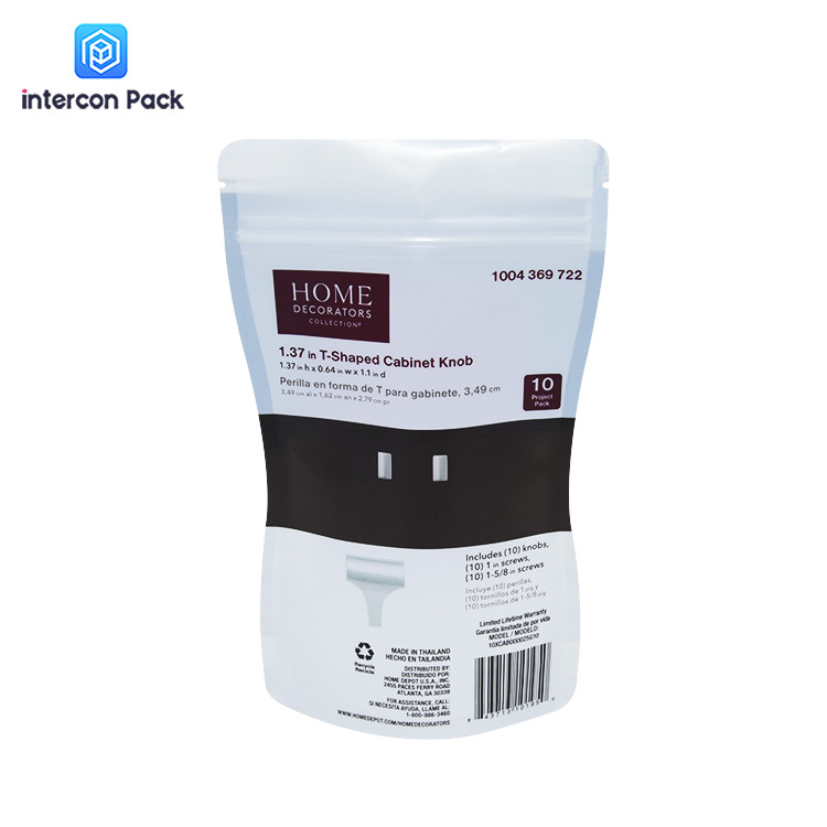 Upright Zipper Bag Polyester Film Degradable Bag Underwear Socks Packaging Bag