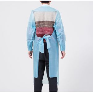 CPE isolation gown disposable plastic apron with long sleeves