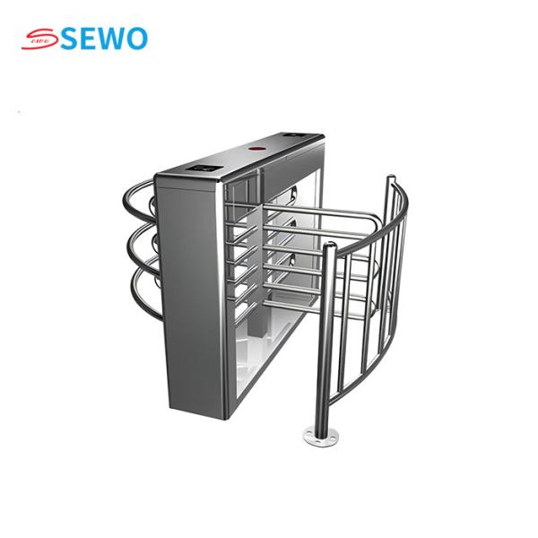 SUS304 Half Height Turnstile Gate Semi Automatic Waist High Turnstile 45people