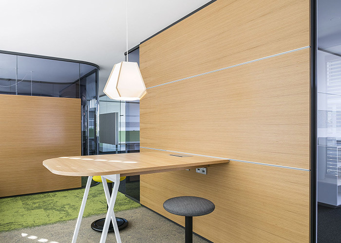 Disassembled partition wall divide rooms with solid wood panel effectively separating and obstructing the rooms