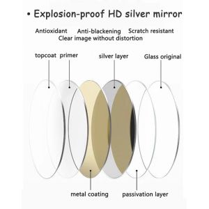 Touch Screen Smart Mirror With LED Lights and Sensor Switch For Bathroom