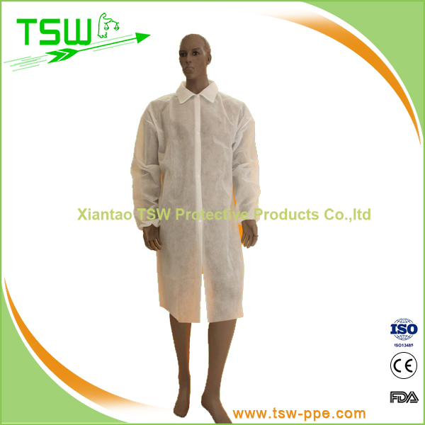 ISO13485 Certified 25GSM SPP Disposable Lab Coat