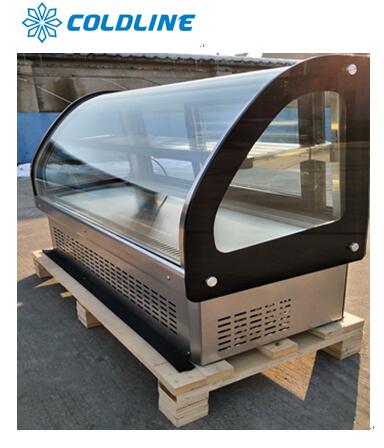 R134a Secop Countertop Refrigerated Bakery Display Case CE ETL
